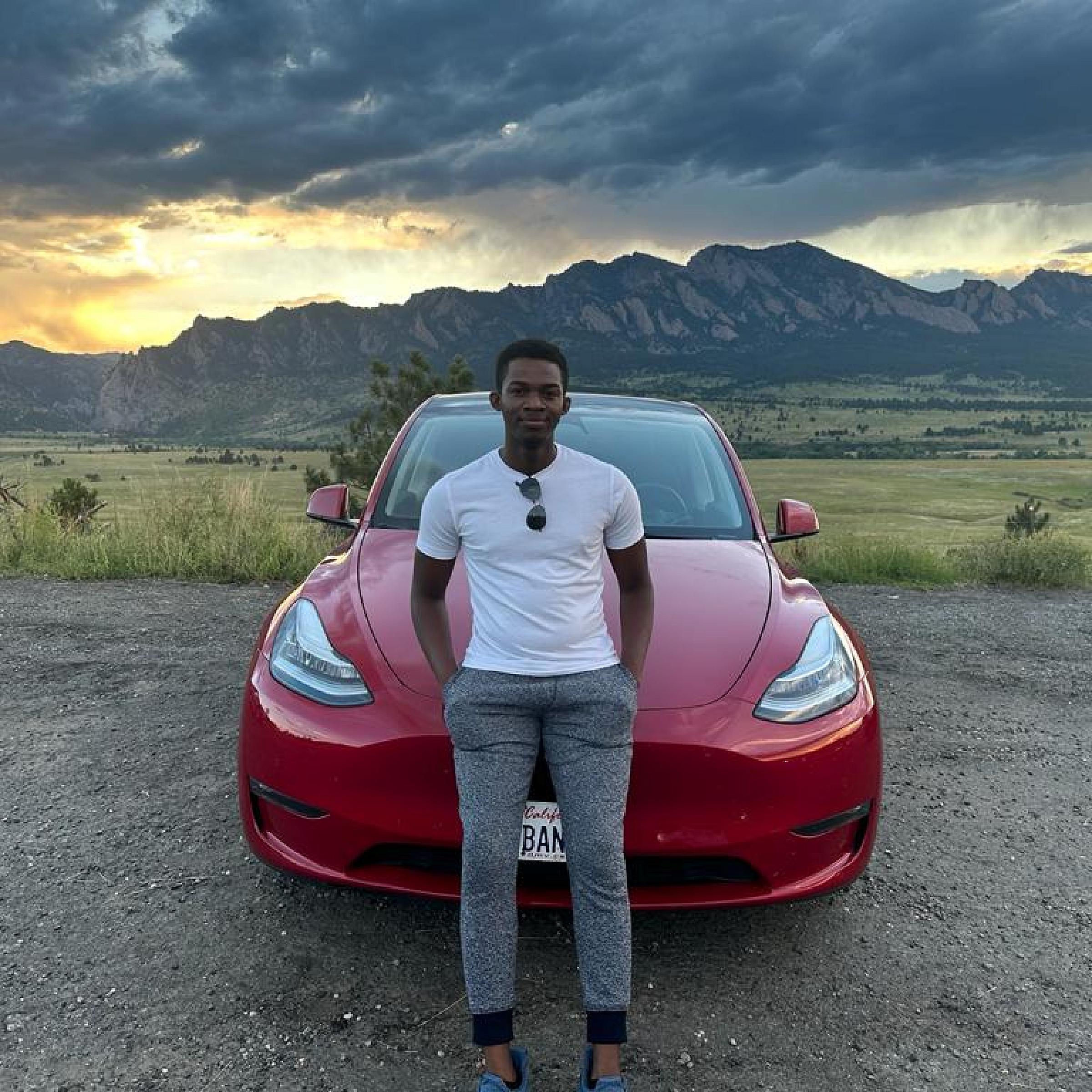 Daniel Addo on a road trip to Colorado
