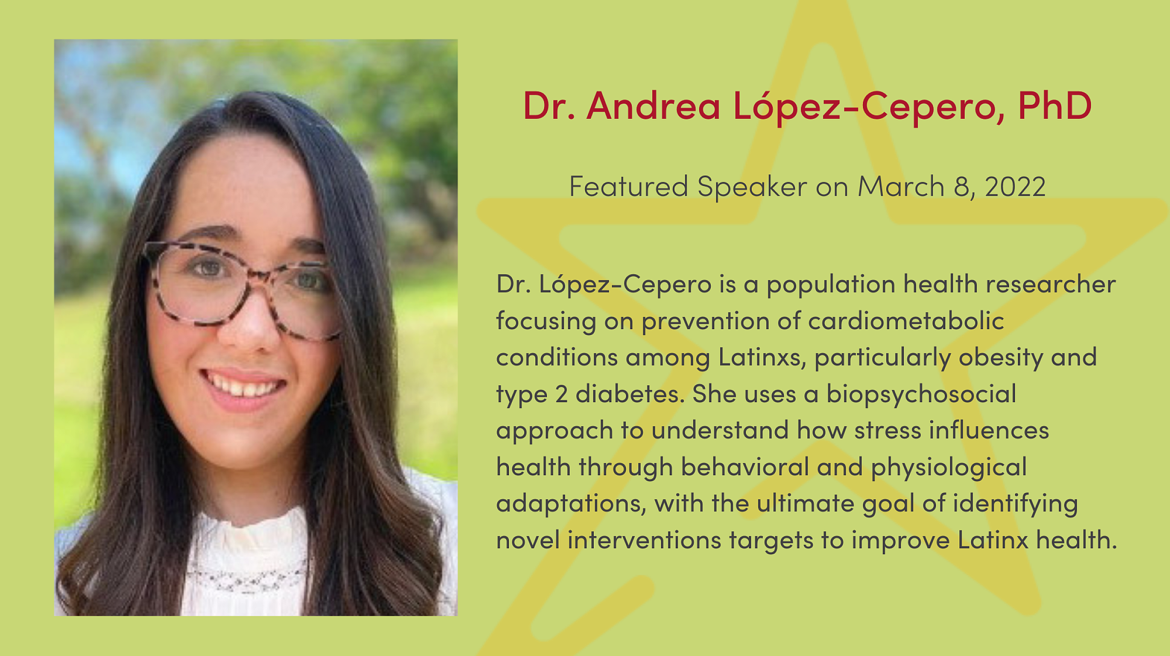 Dr. Andrea López-Cepero, PhD